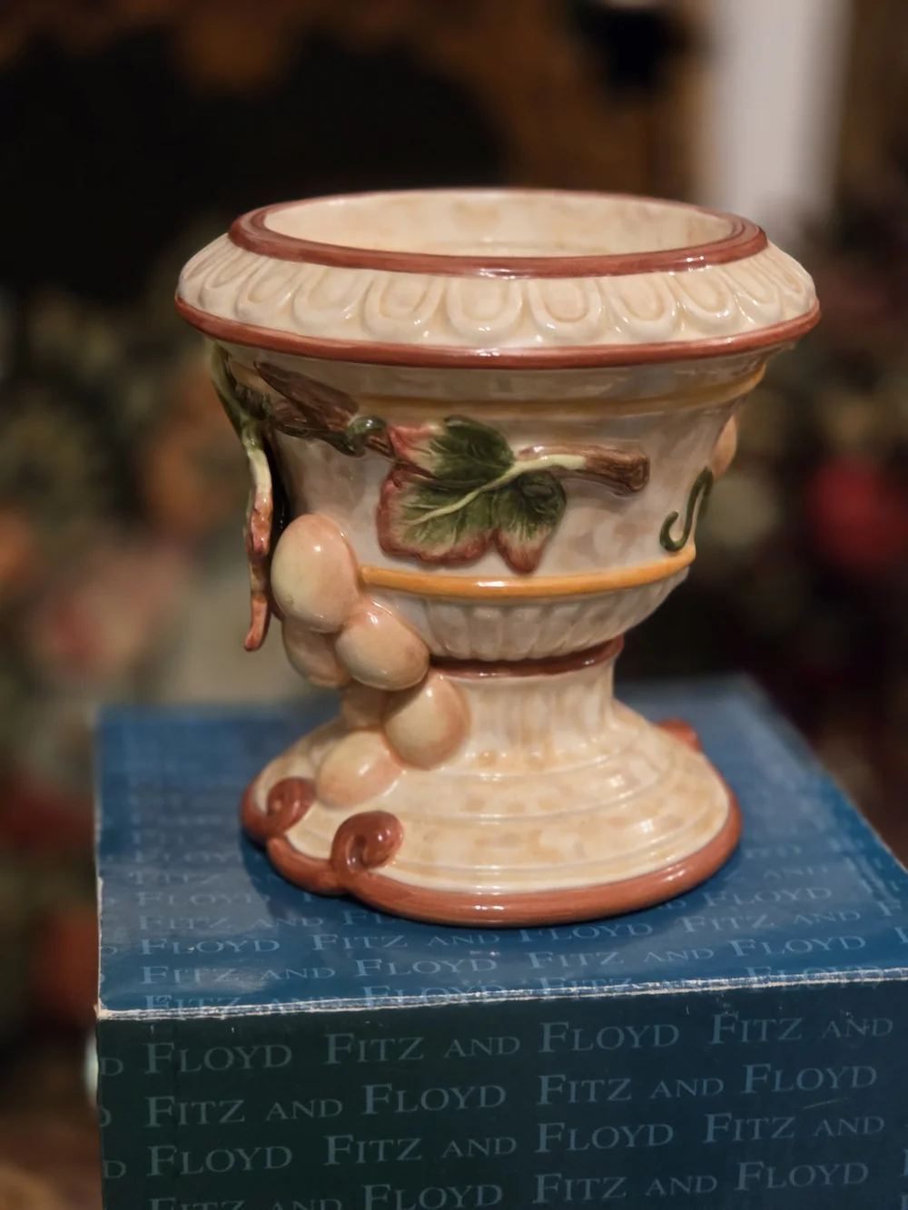 Fitz and Floyd Classics Venetian Romance Medium Candleholder Pillar 5in Tall NIB